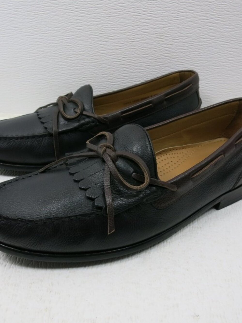 Cole Haan Bow Leather Roman Tassel Loafers Men's Dress Footwear Shoes Sz 10.5 W
